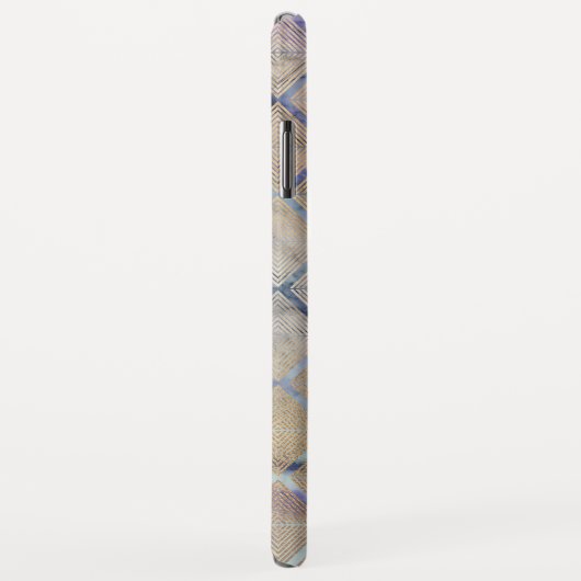 Lila und weißer Marmor geometrischer Art Deco Case-Mate iPhone Hülle (Hinten/Rechts)