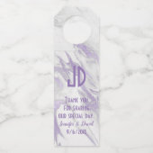 Lila und weißer Marmorbrunnen Flaschenanhänger (Rückseite)