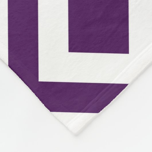 Lila und weißer Meander Fleecedecke (Ecke)