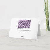 Lila und weißer Meander Karte (Rückseite)