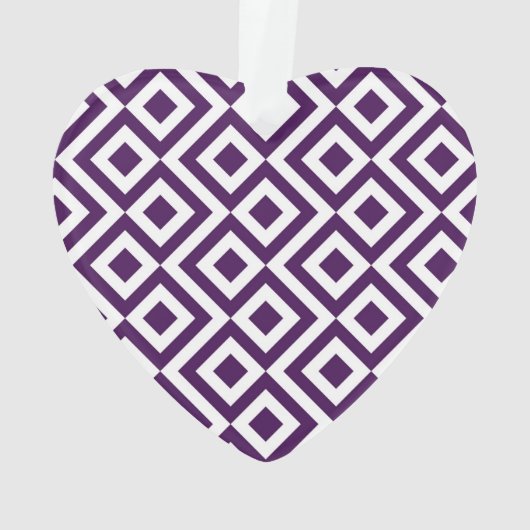 Lila und weißer Meander Ornament (Rückseite)