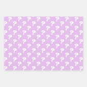 Lila- und Weißer Niedlicher Geschenktopf (Fragezei Geschenkpapier Set (Vorderseite 3)