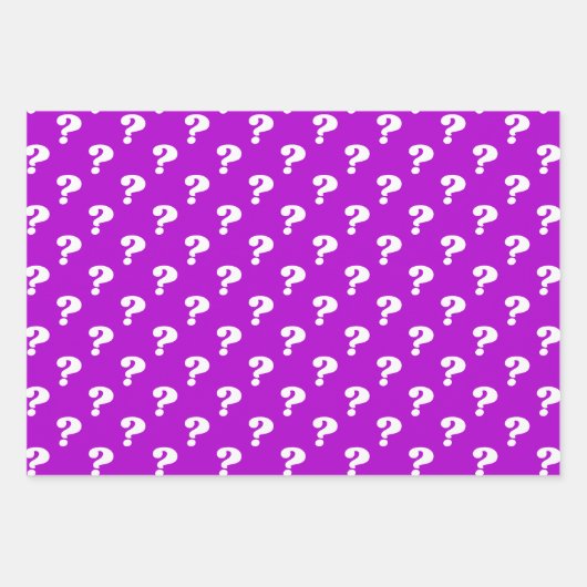 Lila- und Weißer Niedlicher Geschenktopf (Fragezei Geschenkpapier Set (Vorderseite 2)