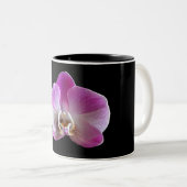 Lila und weißer Orchid Zweifarbige Tasse (VorderseiteRechts)