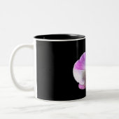 Lila und weißer Orchid Zweifarbige Tasse (Links)