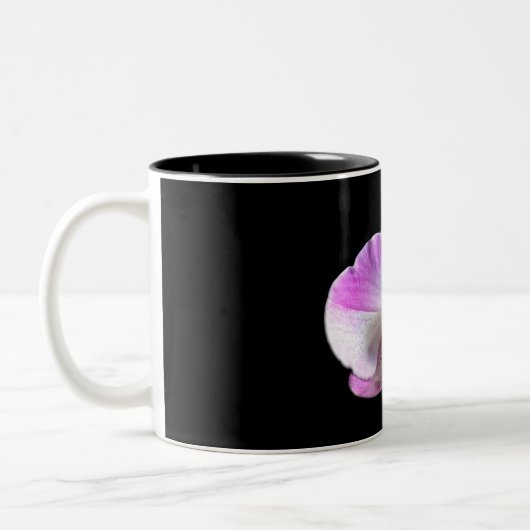 Lila und weißer Orchid Zweifarbige Tasse (Links)