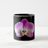 Lila und weißer Orchid Zweifarbige Tasse (Mittel)