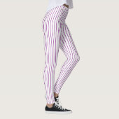 Lila und weißer Pinstripe Leggings (Rechts)
