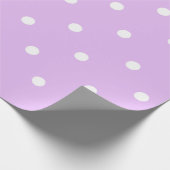 Lila und weißer Polka-Dot Geschenkpapier (Ecke)