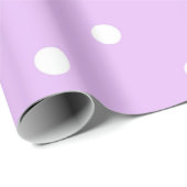 Lila und weißer Polka-Dot Geschenkpapier (Rolleneckpunkt)