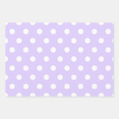 Lila und weißer Polka-Dot Geschenkpapier Set (Vorderseite 3)