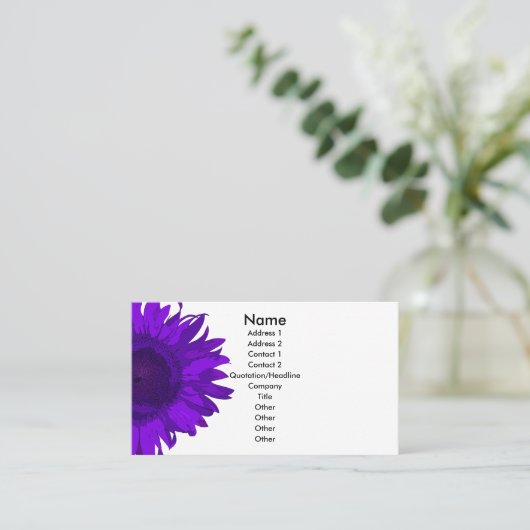 Lila und weißer Pop Visitenkarte (Stehend Vorderseite)