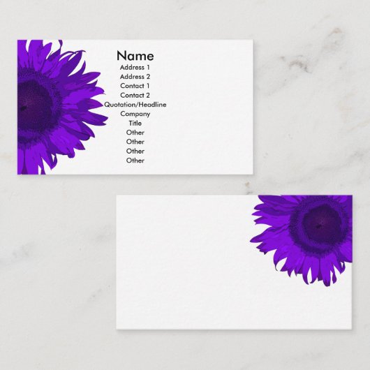 Lila und weißer Pop Visitenkarte (Vorne/Hinten)