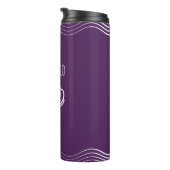 Lila und weißer Seashell-Meerjungbrennstoff Thermosbecher (Nach rechts gedreht)