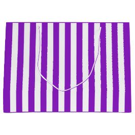 Lila und weißer Streifen Große Geschenktüte
