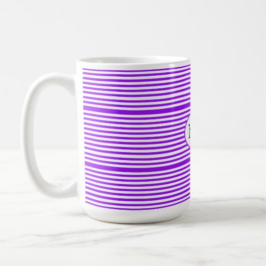 Lila und weißer Streifen Kaffeetasse (Links)