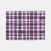 Lila und weißer Tartan Fleecedecke (Vorderseite (Horizontal))