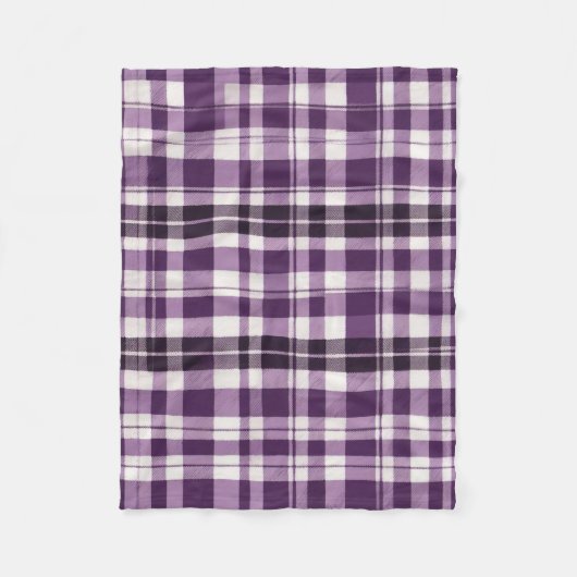 Lila und weißer Tartan Fleecedecke (Vorderseite)