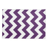 Lila und weißer Zickzack-geometrisches Muster Kissenbezug (Rückseite)