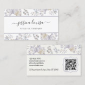 Lila und weißes Blumenwasser Visitenkarte (Vorne/Hinten)