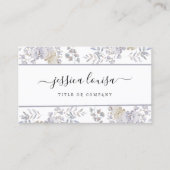 Lila und weißes Blumenwasser Visitenkarte (Vorderseite)