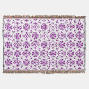 Lila und weißes Damasdesign Decke