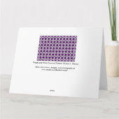 Lila und weißes Diamantmuster Karte (Rückseite)