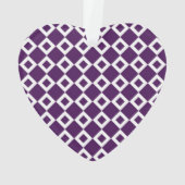 Lila und weißes Diamantmuster Ornament (Rückseite)