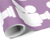 LILA UND WEISSES FILMTECHNIK-KAMERA-MOTIV GESCHENKPAPIER (Rolleneckpunkt)