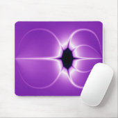 Lila und weißes Fraktal Mousepad (Mit Mouse)