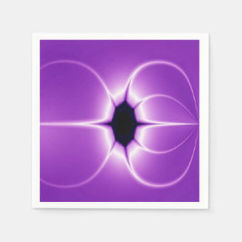 Lila und weißes Fraktal Serviette