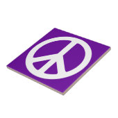 Lila und weißes Friedenssymbol Fliese (Seite)