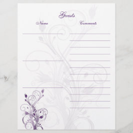 Lila und weißes Gästebuch