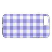 Lila und weißes Gingham-Karo-Muster Case-Mate iPhone Hülle (Rückseite (Horizontal))