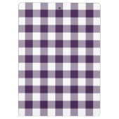 Lila und weißes Gingham-Muster Klemmbrett (Rückseite)