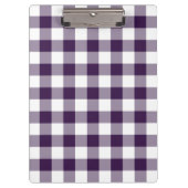 Lila und weißes Gingham-Muster Klemmbrett (Vorderseite)