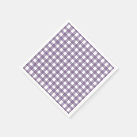 Lila und weißes Gingham-Muster Serviette (Ecke)