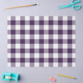 Lila und weißes Gingham-Musterteppichpapier Seidenpapier (Basteln)