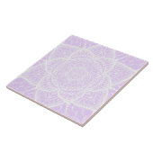 Lila und weißes Mandala - Loergano in Lilac Fliese (Seite)