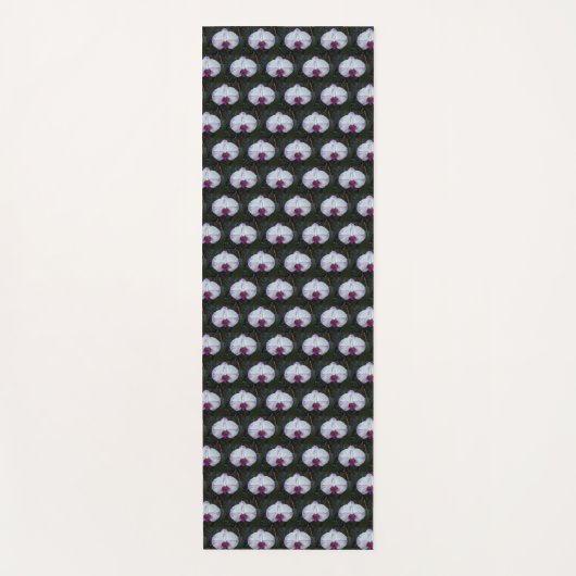 Lila und weißes Motordorchid Yogamatte (Vorderseite)