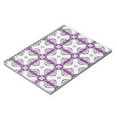 Lila und weißes Nahtloses Muster Notizblock (Linke Seite)