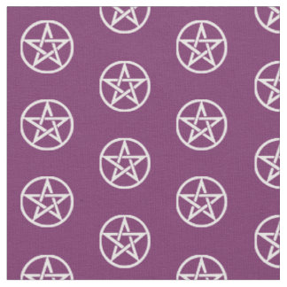 Lila und weißes Pentagramm-Altar-Stoff-Material Stoff