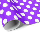 Lila und weißes Polka Dot Wrapping Paper Geschenkpapier (Rolleneckpunkt)