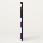 Lila und weißes Prüfmuster Case-Mate iPhone Hülle (Hinten/Links)