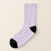 Lila und weißes Prüfmuster Socken (Links - Außen)