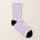 Lila und weißes Prüfmuster Socken (Rechts - Außen)