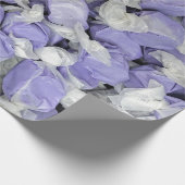 Lila und weißes Salzwasser Geschenkpapier (Ecke)