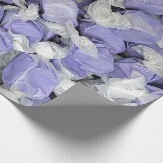 Lila und weißes Salzwasser Geschenkpapier (Ecke)