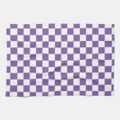 Lila und weißes Schachtel Küchentuch (Horizontal)