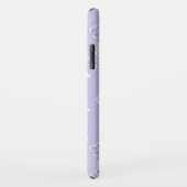 Lila und weißes Schmetterlingsmuster Case-Mate iPhone Hülle (Hinten/Rechts)